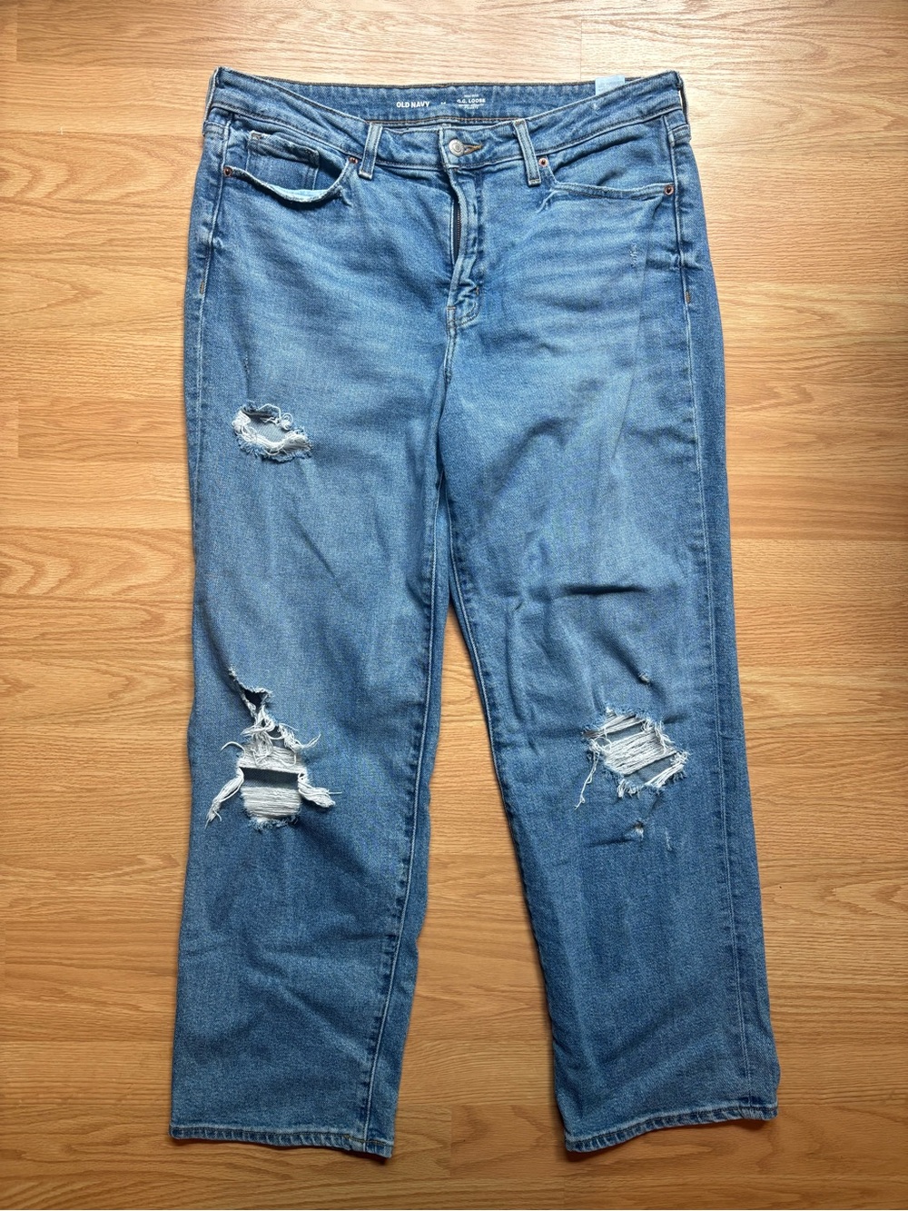 Old Navy High Rise OG Loose Distressed Jeans
